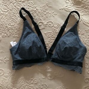 Victoria Secret Lace Bralette in Gray and Black